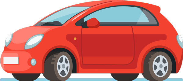 Illustration of a red car